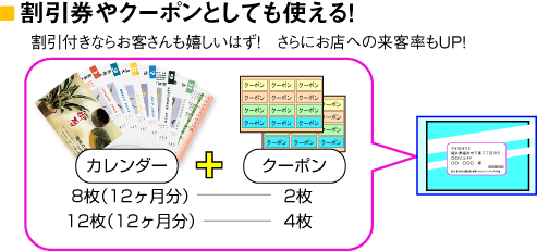 割引券やクーポンとしても使える！