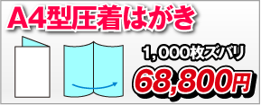 A4型圧着はがき